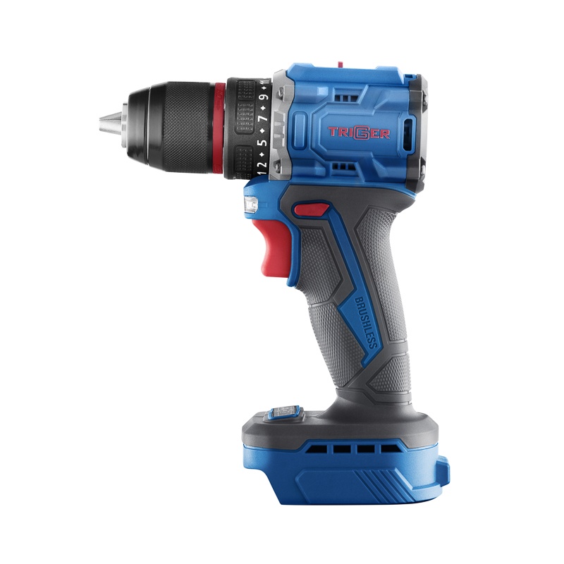 Дрель-шуруповерт Trigger 20122, бесщеточная, 18V, 13 мм, 55 Нм, без аккумулятора и зарядного устройства