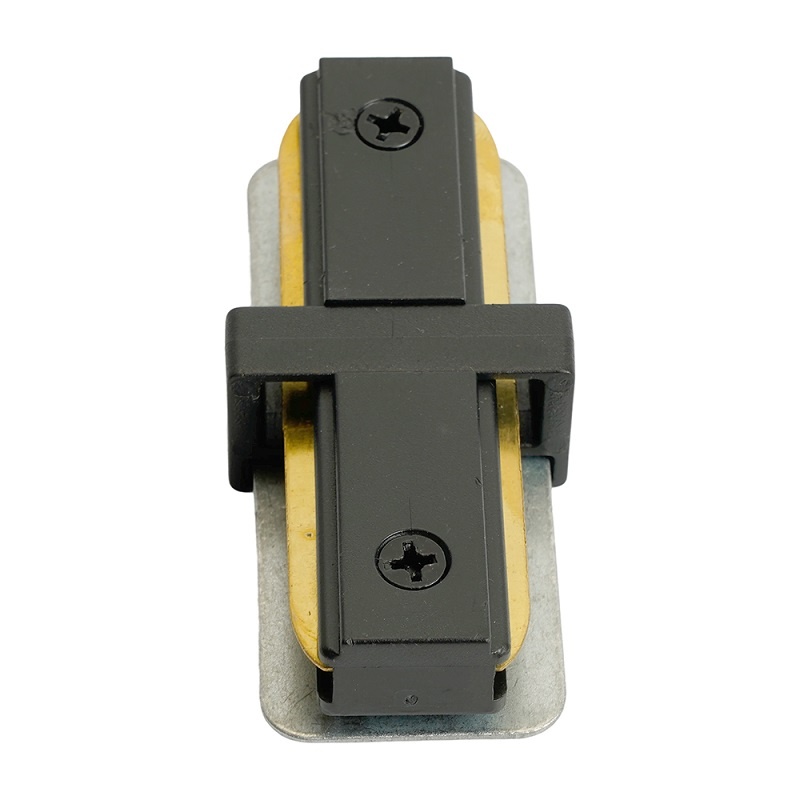 Коннектор I-образный (прямой) для накладного 1ф шинопровода, черный