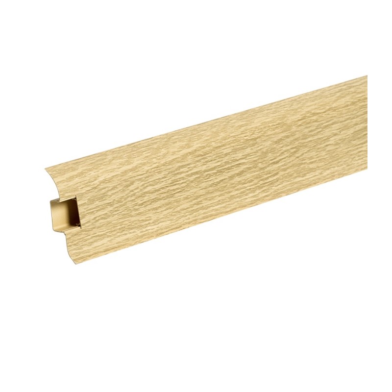 Плинтус Ideal Комфорт 212, с кабель-каналом, дуб светлый, 55 мм (2,2 м)