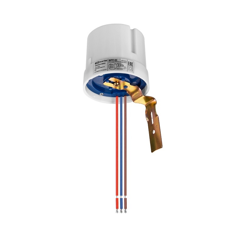 Фотореле со встроенным фотодатчиком, настенный, порог 5-50Лк, 25А