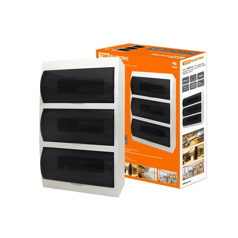 Щит распределительный навесной ЩРН-П-45, IP41, белый