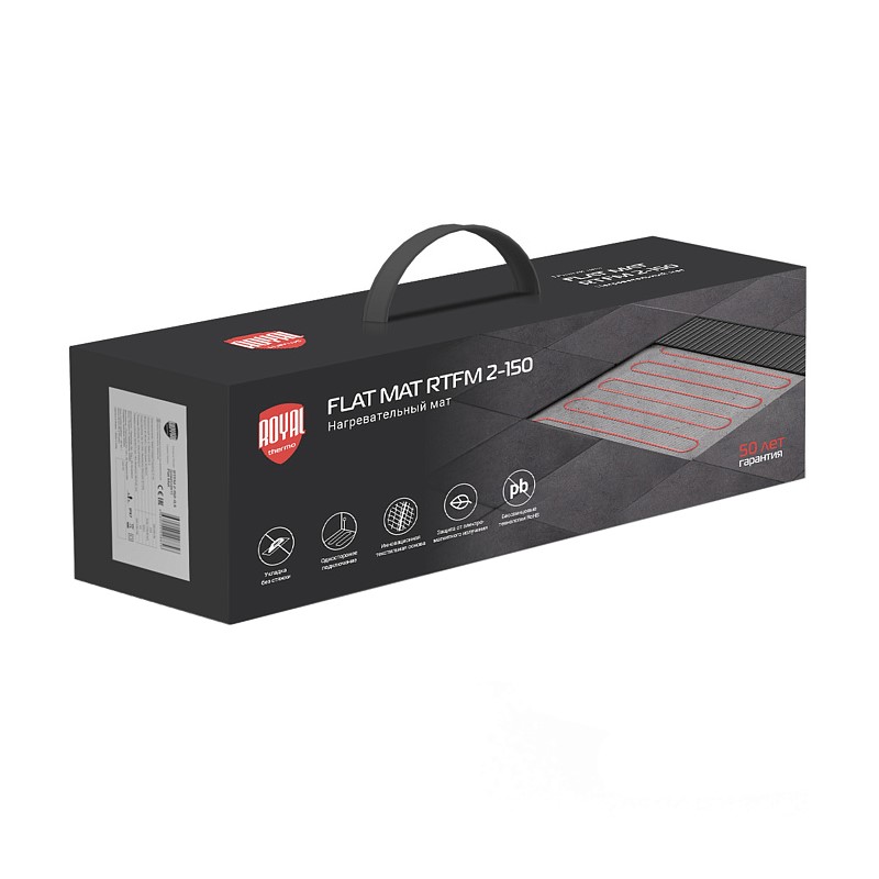 Теплый пол Royal Thermo, мат нагревательный, 150W, 3 м²