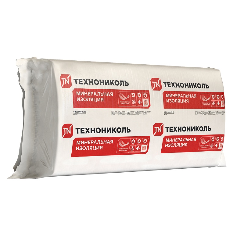 Утеплитель Технониколь 34 PN Стены и крыши Проф 1200х600х100 мм, 12 шт