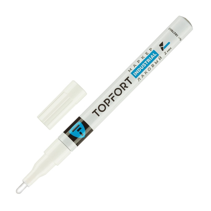 Маркер лаковый Topfort Industrial белый 2 мм