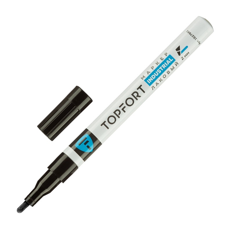 Маркер лаковый Topfort Industrial черный 2 мм