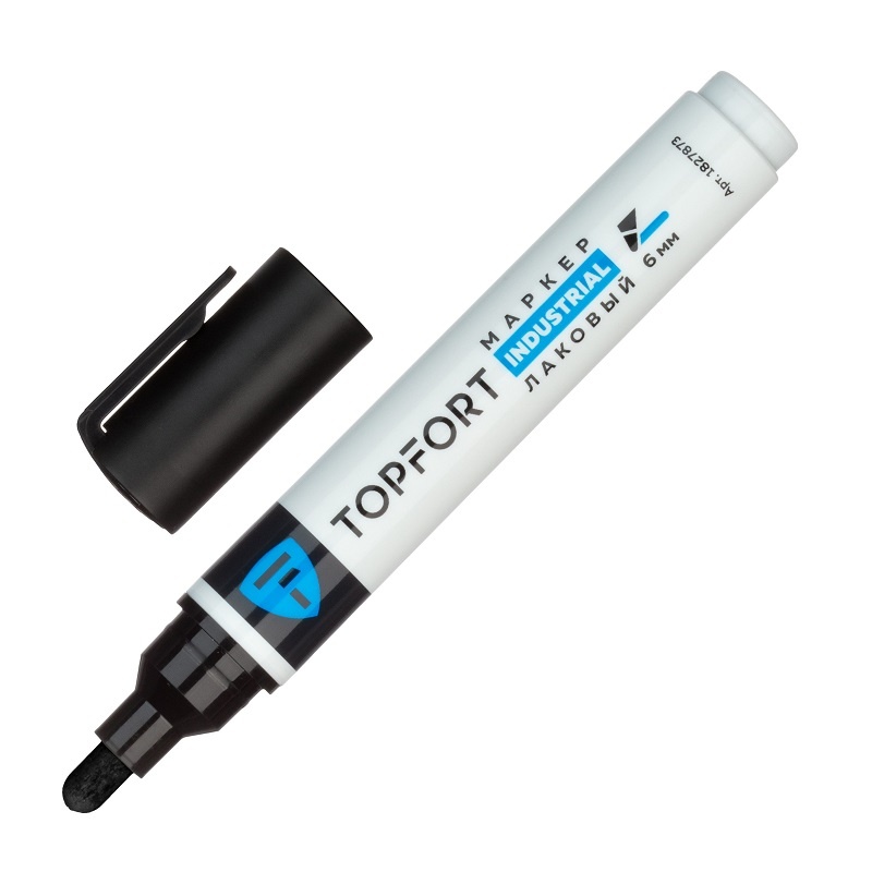 Маркер лаковый Topfort Industrial черный 6 мм