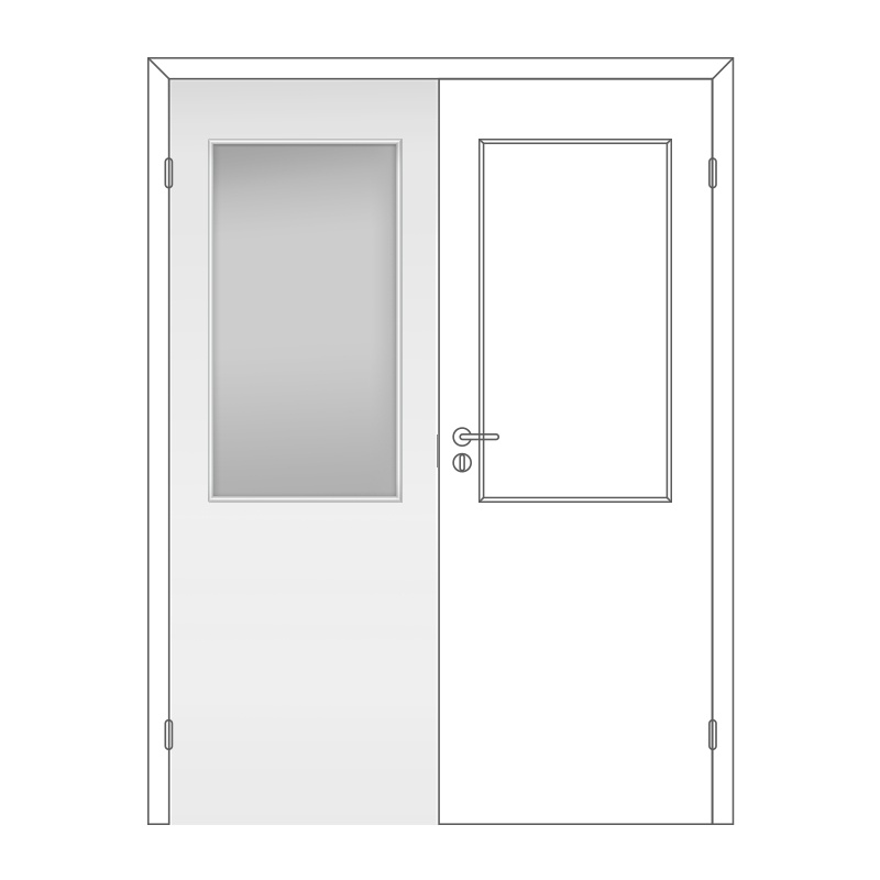 Полотно дверное ответка Olovi, со стеклом, белое, б/п, с/ф (L1 700х2000 мм)