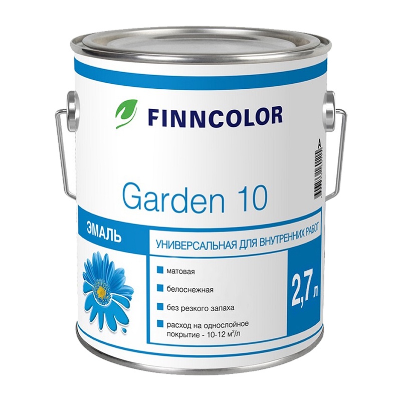 Эмаль алкидная Finncolor Garden 10 А матовая (2,7 л)