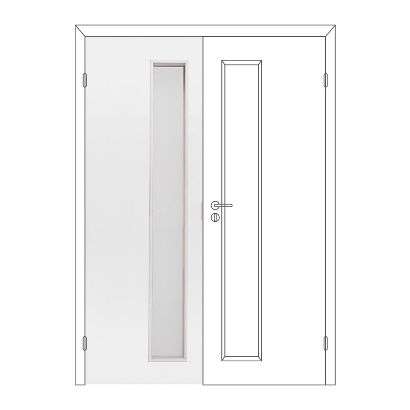 Полотно дверное ответка Olovi, со стеклом, белое, с/п, с/ф (L3 М8 745х2050 мм)