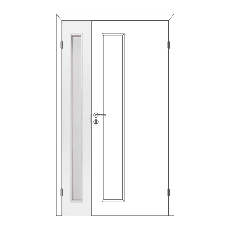 Полотно дверное ответка Olovi, со стеклом, белое, с/п, с/ф (L3 М3 345х2050 мм)