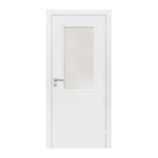 Полотно дверное Olovi, со стеклом, белое, правое, с/п, с/ф (L1 М8 745х2050 мм)