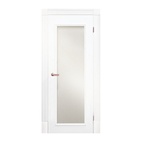 Полотно дверное Olovi Петербургские двери 1, со стеклом, белое, б/з (М7 645х2050 мм)