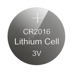 Элемент питания литиевый, тип CR2016, дисковый (таблетка), 3 В, 80 мА*ч