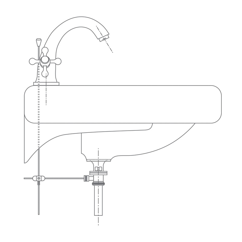 Донный клапан Mix&Fix 897 встраиваемый