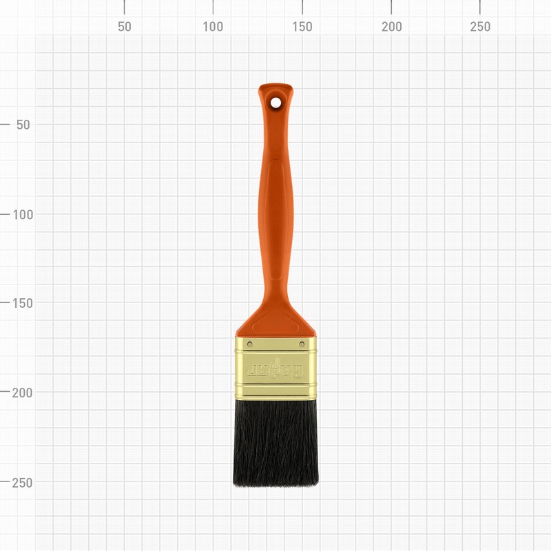 Кисть плоская ВАРЯГ 31223 черная щетина 50 мм