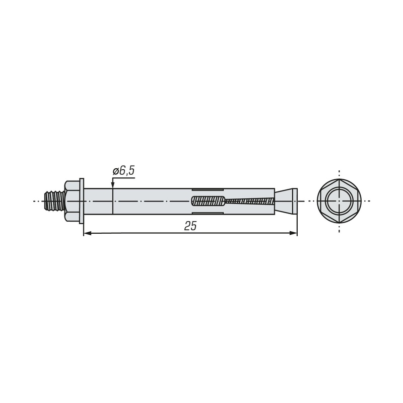 Болт анкерный с гайкой SWFS 6,5х25 (350 шт)