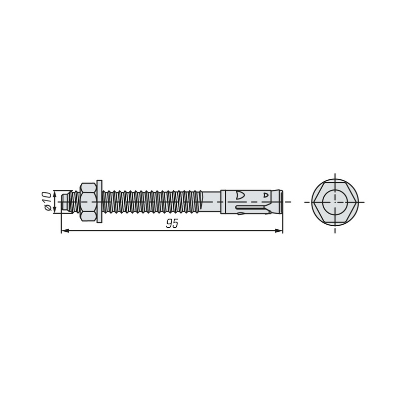 Анкер клиновой SWFS М10х95 (75 шт)