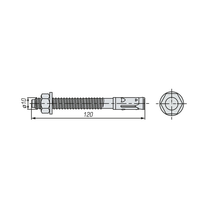 Анкер клиновой SWFS М10х120 (2 шт)