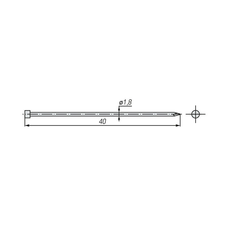 Гвоздь финишный SWFS DIN1152 1,8х40 (1 кг)