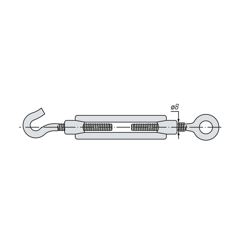 Талреп (крюк-кольцо) SWFS DIN1480 М8 (200 шт)