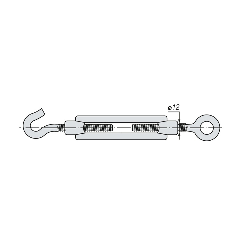 Талреп (крюк-кольцо) SWFS DIN1480 М12 (50 шт)