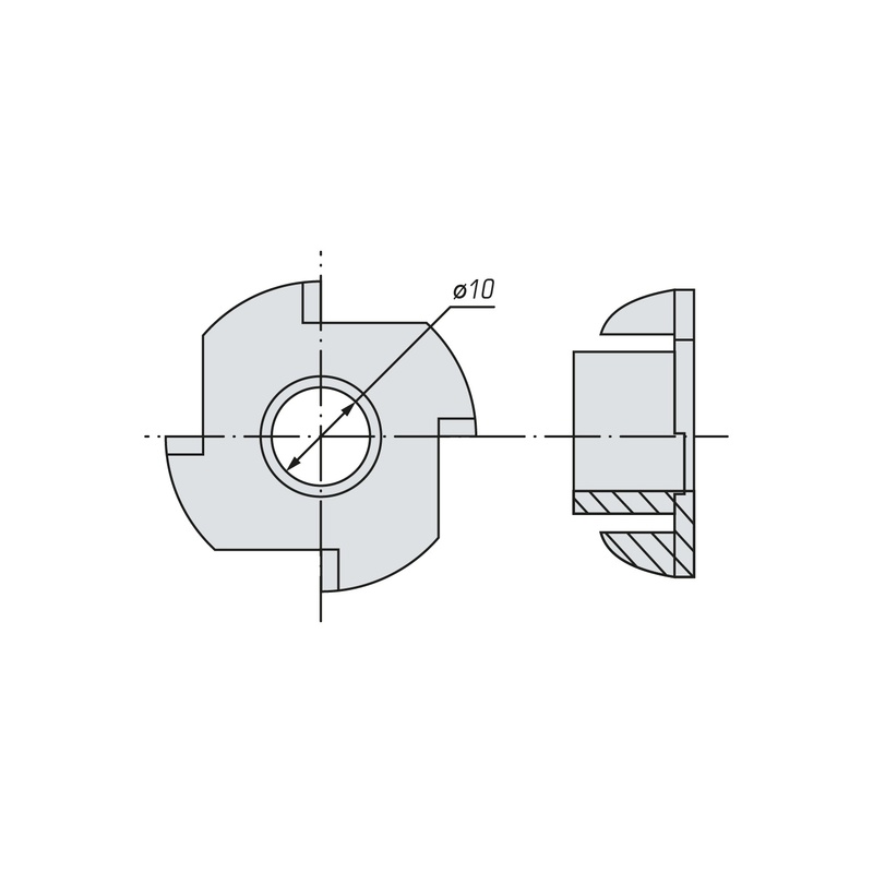 Гайка SWFS DIN1624 М10 (100 шт)