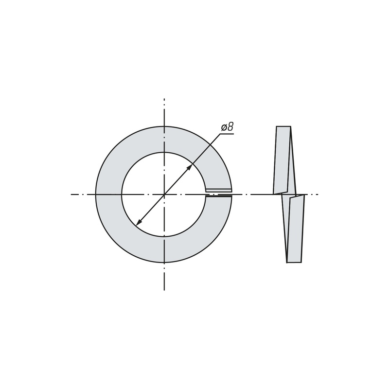 Шайба гроверная SWFS DIN127 М8 (25 кг)