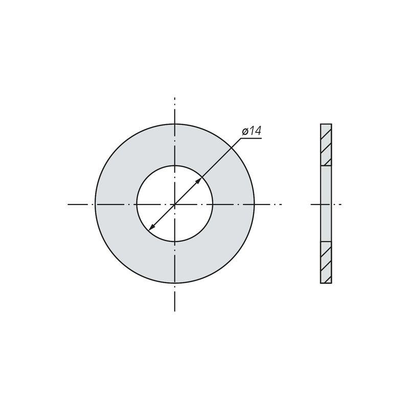 Шайба плоская SWFS DIN125 М14 (1 кг)