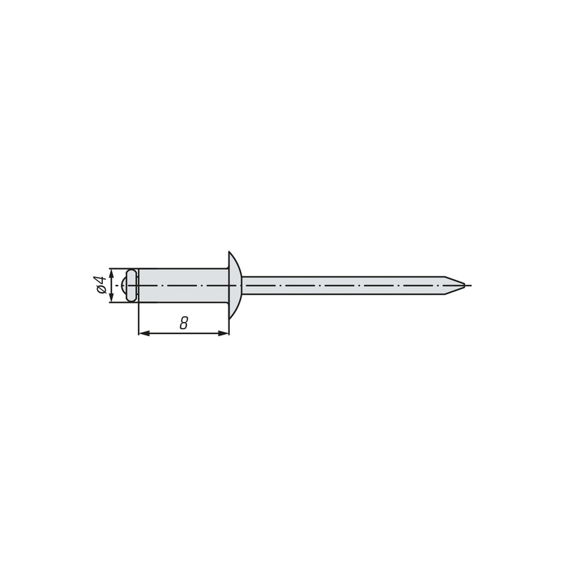 Заклепка вытяжная комбинированная SWFS 4х8 (100 шт)