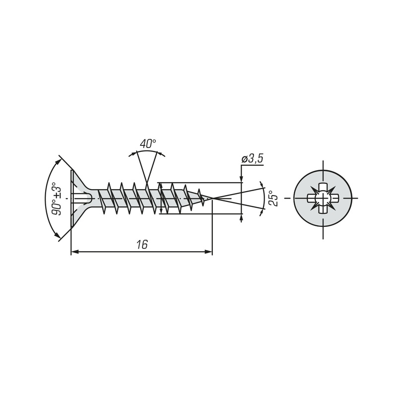 Саморез ШУЦ SWFS 3,5х16 (1000 шт)