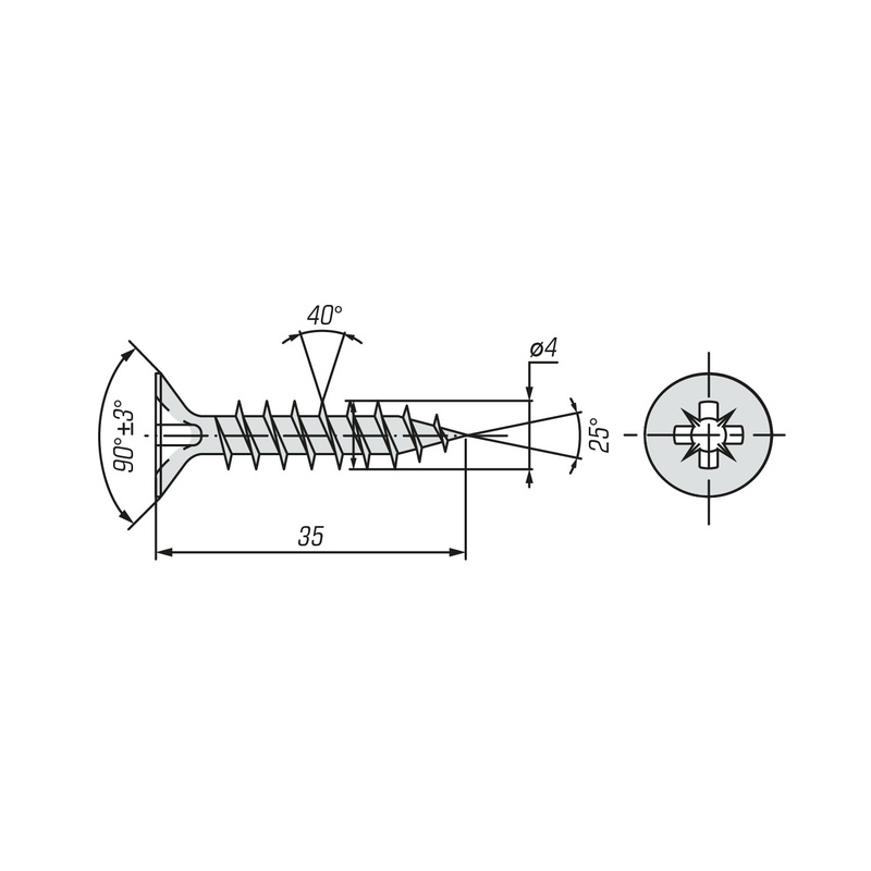 Саморез ШУЦ SWFS 4х35 (200 шт)
