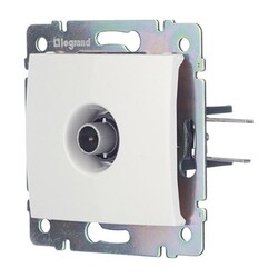 Розетка телевизионная TV с/у Valena 694284, 1 гнездо, белая