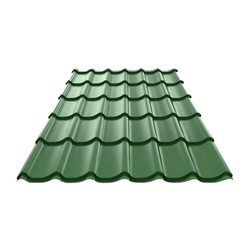 Металлочерепица МП Ламонтерра, RAL 6005, 1190х2200х0,5мм (2,618 м2)