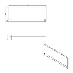 Панель фронтальная Cersanit Universal Type 1 150, 1500х580 мм