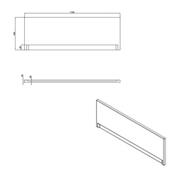 Панель фронтальная Cersanit Universal Type 1 170, 1700х580 мм