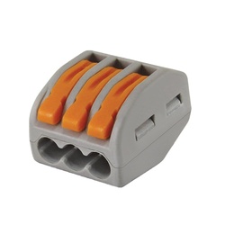 Клемма с рычажком 413 без пасты, 3 провода 0,1-2,5 мм2 (100 шт.)