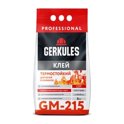 Клей термостойкий для печей и каминов Gerkules GM-215, 5 кг