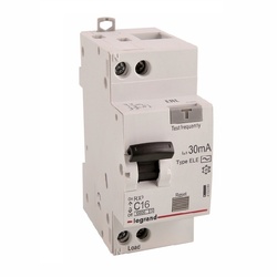 Автомат дифференциальный Legrand RX3 6 кА, С 16 А, 30 мА, тип АC, 1P+N