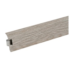 Плинтус Ideal Оптима, с кабель-каналом, ясень сер., 55 мм (2,5 м)