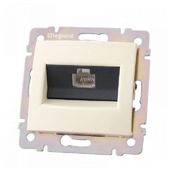 Розетка компьютерная RJ-45 с/у Valena 695624, 1 гнездо, бежевая