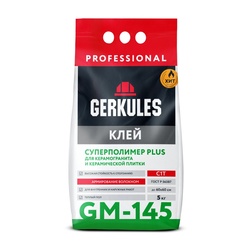 Клей для плитки Gerkules GM-145 Суперполимер Plus PRO, 5 кг