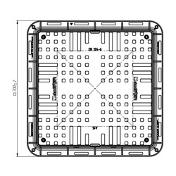 Люк пластиковый Стандартпарк 35487-20, 600х600 мм, черный
