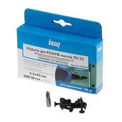 Шуруп Knauf TN25 для ГКЛ 3,5х25 мм (200 шт)