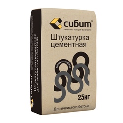 Штукатурка цементная для ячеистого бетона (25 кг)